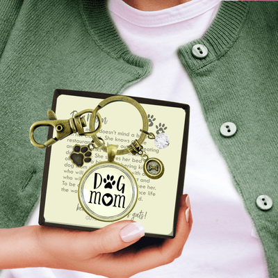 Dog Mom Keychain For Women Friendship Dog Jewelry BFF Paw Print Dog Bowl Charms - Gutsy Goodness Handmade Jewelry;Dog Mom Keychain For Women Friendship Dog Jewelry Bff Paw Print Dog Bowl Charms - Gutsy Goodness Handmade Jewelry Gifts