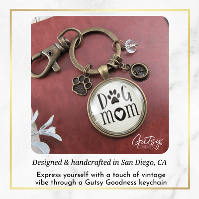 Dog Mom Keychain For Women Friendship Dog Jewelry BFF Paw Print Dog Bowl Charms - Gutsy Goodness Handmade Jewelry;Dog Mom Keychain For Women Friendship Dog Jewelry Bff Paw Print Dog Bowl Charms - Gutsy Goodness Handmade Jewelry Gifts