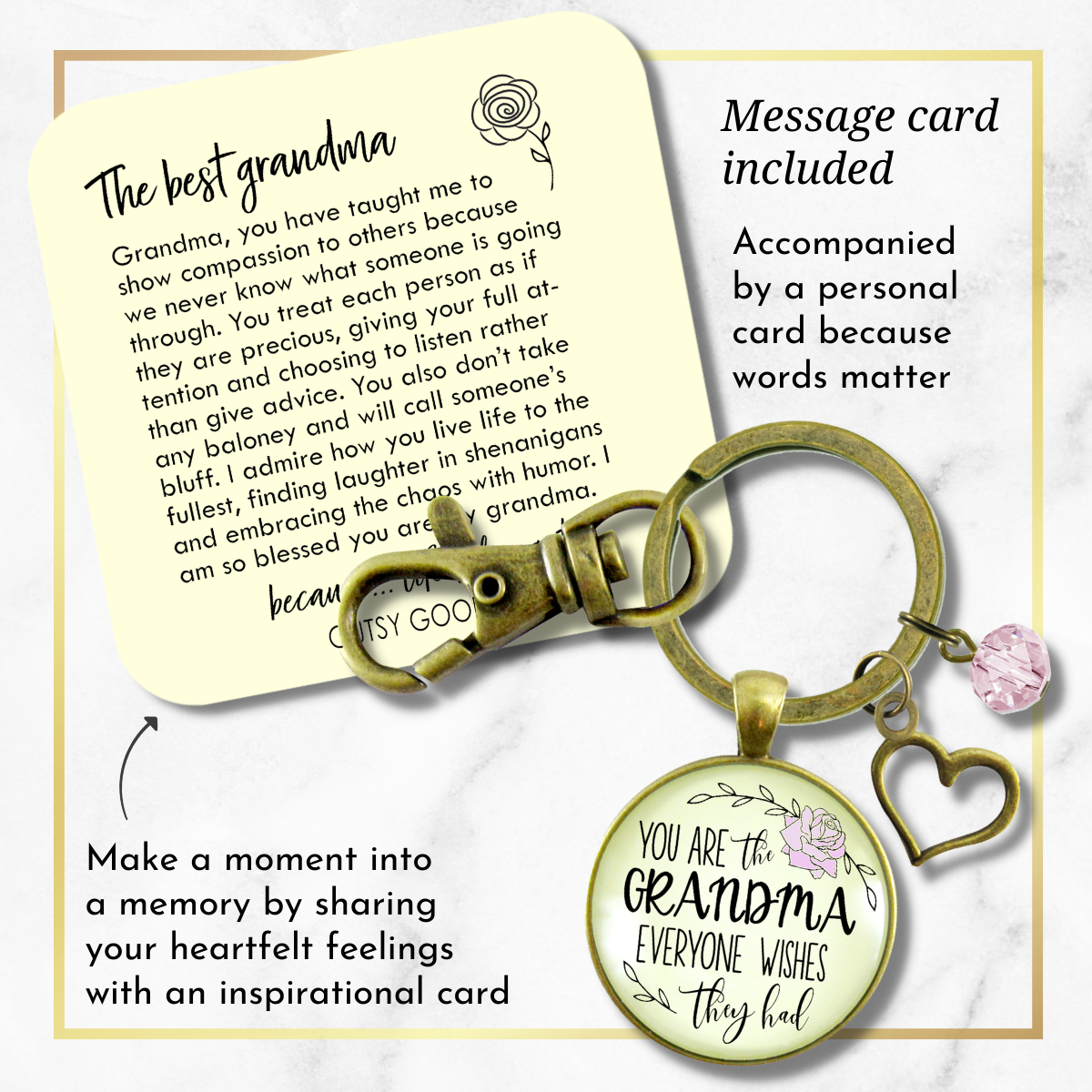Grandma Keychain You Are The Grandma Everyone Wishes For Gift - Gutsy Goodness Handmade Jewelry;Grandma Keychain You Are The Grandma Everyone Wishes For Gift - Gutsy Goodness Handmade Jewelry Gifts