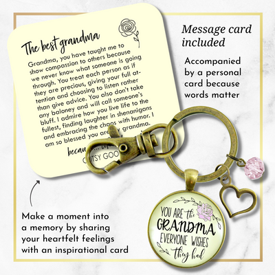 Grandma Keychain You Are The Grandma Everyone Wishes For Gift - Gutsy Goodness Handmade Jewelry;Grandma Keychain You Are The Grandma Everyone Wishes For Gift - Gutsy Goodness Handmade Jewelry Gifts