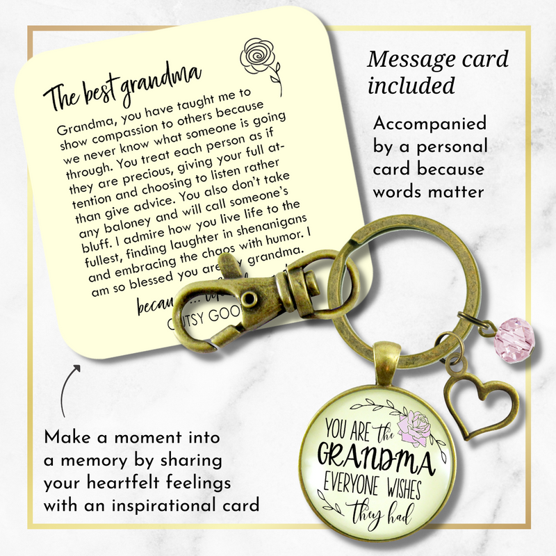 Grandma Keychain You Are The Grandma Everyone Wishes For Gift - Gutsy Goodness Handmade Jewelry;Grandma Keychain You Are The Grandma Everyone Wishes For Gift - Gutsy Goodness Handmade Jewelry Gifts