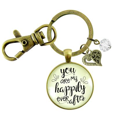 You are My Happily Ever After Keychan Gift Love Quote Jewelry Charm  Keychain - Women - Gutsy Goodness Handmade Jewelry