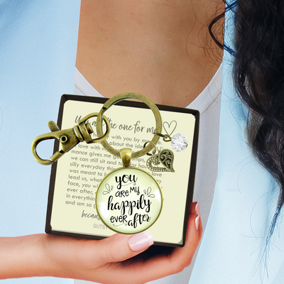 You are My Happily Ever After Keychan Gift Love Quote Jewelry Charm  Keychain - Women - Gutsy Goodness Handmade Jewelry