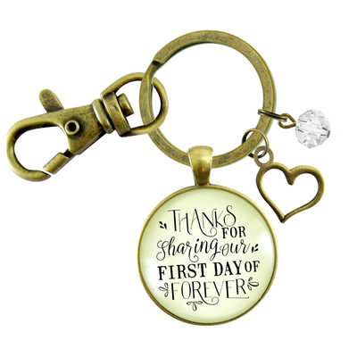 Wedding Coordinator Gift Keychain Thanks For Sharing First Day Rustic Jewelry Planner Appreciation  Keychain - Women - Gutsy Goodness Handmade Jewelry
