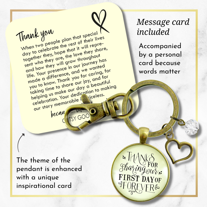 Wedding Coordinator Gift Keychain Thanks For Sharing First Day Rustic Jewelry Planner Appreciation  Keychain - Women - Gutsy Goodness Handmade Jewelry