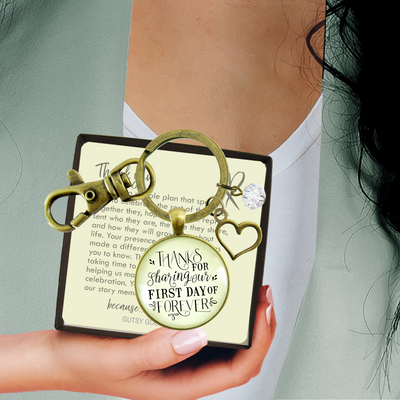 Wedding Coordinator Gift Keychain Thanks For Sharing First Day Rustic Jewelry Planner Appreciation  Keychain - Women - Gutsy Goodness Handmade Jewelry