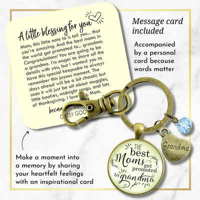 Pregnancy Announcement Grandma Gender Reveal Keychain Best Mom Gift Baby Baby Boy Jewels Blue Heart - Gutsy Goodness Handmade Jewelry;Pregnancy Announcement Grandma Gender Reveal Keychain Best Mom Gift Baby Baby Boy Jewels Blue Heart - Gutsy Goodness Handmade Jewelry Gifts