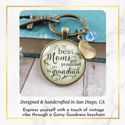 Pregnancy Announcement Grandma Gender Reveal Keychain Best Mom Gift Baby Baby Boy Jewels Blue Heart - Gutsy Goodness Handmade Jewelry;Pregnancy Announcement Grandma Gender Reveal Keychain Best Mom Gift Baby Baby Boy Jewels Blue Heart - Gutsy Goodness Handmade Jewelry Gifts