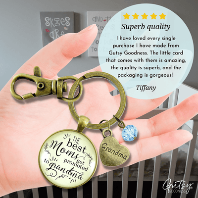 Pregnancy Announcement Grandma Gender Reveal Keychain Best Mom Gift Baby Baby Boy Jewels Blue Heart - Gutsy Goodness Handmade Jewelry;Pregnancy Announcement Grandma Gender Reveal Keychain Best Mom Gift Baby Baby Boy Jewels Blue Heart - Gutsy Goodness Handmade Jewelry Gifts