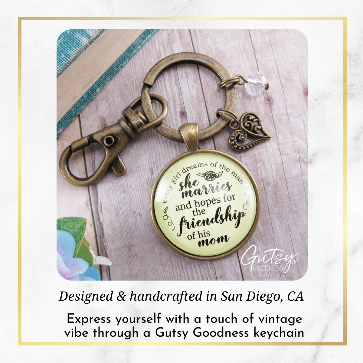 To Her Mother in Law Keychain I Dreamed of Friendship With You Wedding Day Gift Jewelry - Gutsy Goodness Handmade Jewelry;To Her Mother In Law Keychain I Dreamed Of Friendship With You Wedding Day Gift Jewelry - Gutsy Goodness Handmade Jewelry Gifts