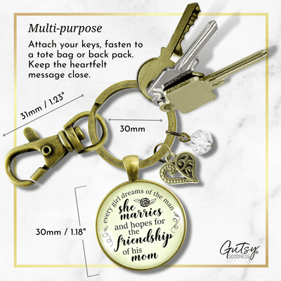 To Her Mother in Law Keychain I Dreamed of Friendship With You Wedding Day Gift Jewelry - Gutsy Goodness Handmade Jewelry;To Her Mother In Law Keychain I Dreamed Of Friendship With You Wedding Day Gift Jewelry - Gutsy Goodness Handmade Jewelry Gifts