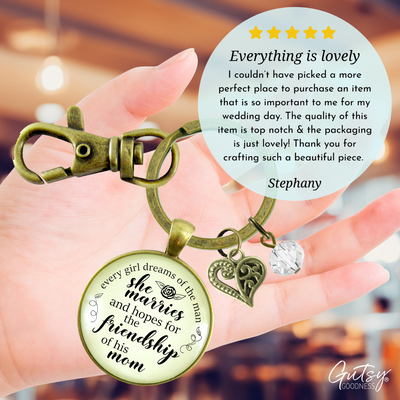 To Her Mother in Law Keychain I Dreamed of Friendship With You Wedding Day Gift Jewelry - Gutsy Goodness Handmade Jewelry;To Her Mother In Law Keychain I Dreamed Of Friendship With You Wedding Day Gift Jewelry - Gutsy Goodness Handmade Jewelry Gifts