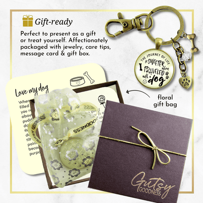 Dog Keychain Life Is Sweeter BFF Friendship Pet Jewelry For Women Paw Bone Charms Key Chain - Gutsy Goodness