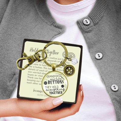 Family Keychain Grandmas Are Like Buttons They Hold Everything Together Seamstress Jewelry - Gutsy Goodness Handmade Jewelry;Family Keychain Grandmas Are Like Buttons They Hold Everything Together Seamstress Jewelry - Gutsy Goodness Handmade Jewelry Gifts