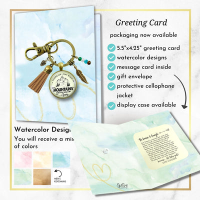 Handmade Gutsy Goodness Jewelry Wherever I Roam The Mountains Call My Soul Home Keychain Boho Jewelry Tassel Charm & Card