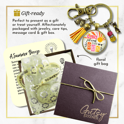 Girls Just Want To Have Sun Summertime Keychain 70s Retro Fashion Tassel Jewelry Sunglasses Charm  Keychain - Women - Gutsy Goodness Handmade Jewelry