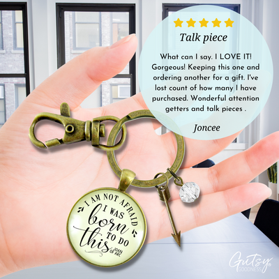 Brave Keychain I Am Not Afraid I Was Born Quote Joan of Arc Boho Jewelry - Gutsy Goodness Handmade Jewelry;Brave Keychain I Am Not Afraid I Was Born Quote Joan Of Arc Boho Jewelry - Gutsy Goodness Handmade Jewelry Gifts