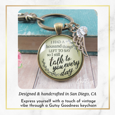 Remembrance Keychain Thousand Things Miss You Memorial Jewelry - Gutsy Goodness Handmade Jewelry;Remembrance Keychain Thousand Things Miss You Memorial Jewelry - Gutsy Goodness Handmade Jewelry Gifts