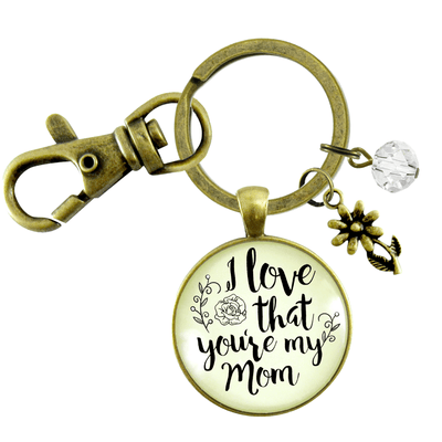 My Mom Keychain I Love You Meaningful Quote Gift from Daughter - Gutsy Goodness Handmade Jewelry;My Mom Keychain I Love You Meaningful Quote Gift From Daughter - Gutsy Goodness Handmade Jewelry Gifts