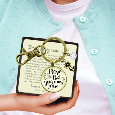 My Mom Keychain I Love You Meaningful Quote Gift from Daughter - Gutsy Goodness Handmade Jewelry;My Mom Keychain I Love You Meaningful Quote Gift From Daughter - Gutsy Goodness Handmade Jewelry Gifts