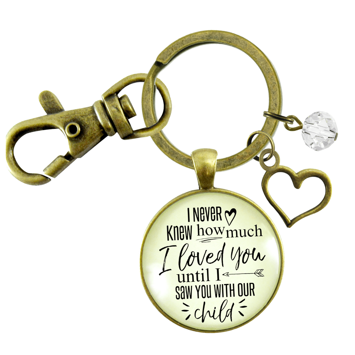 Wife Keychain New Mom I Never Knew How Love Until Kids Gift Jewelry - Gutsy Goodness Handmade Jewelry;Wife Keychain New Mom I Never Knew How Love Until Kids Gift Jewelry - Gutsy Goodness Handmade Jewelry Gifts