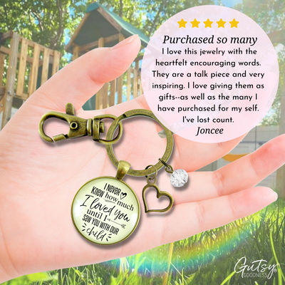 Wife Keychain New Mom I Never Knew How Love Until Kids Gift Jewelry - Gutsy Goodness Handmade Jewelry;Wife Keychain New Mom I Never Knew How Love Until Kids Gift Jewelry - Gutsy Goodness Handmade Jewelry Gifts