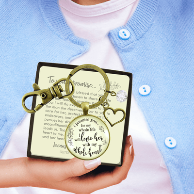 Mother-In-Law Keychain I Promise To Love Her Gift Groom Wedding Jewelry - Gutsy Goodness