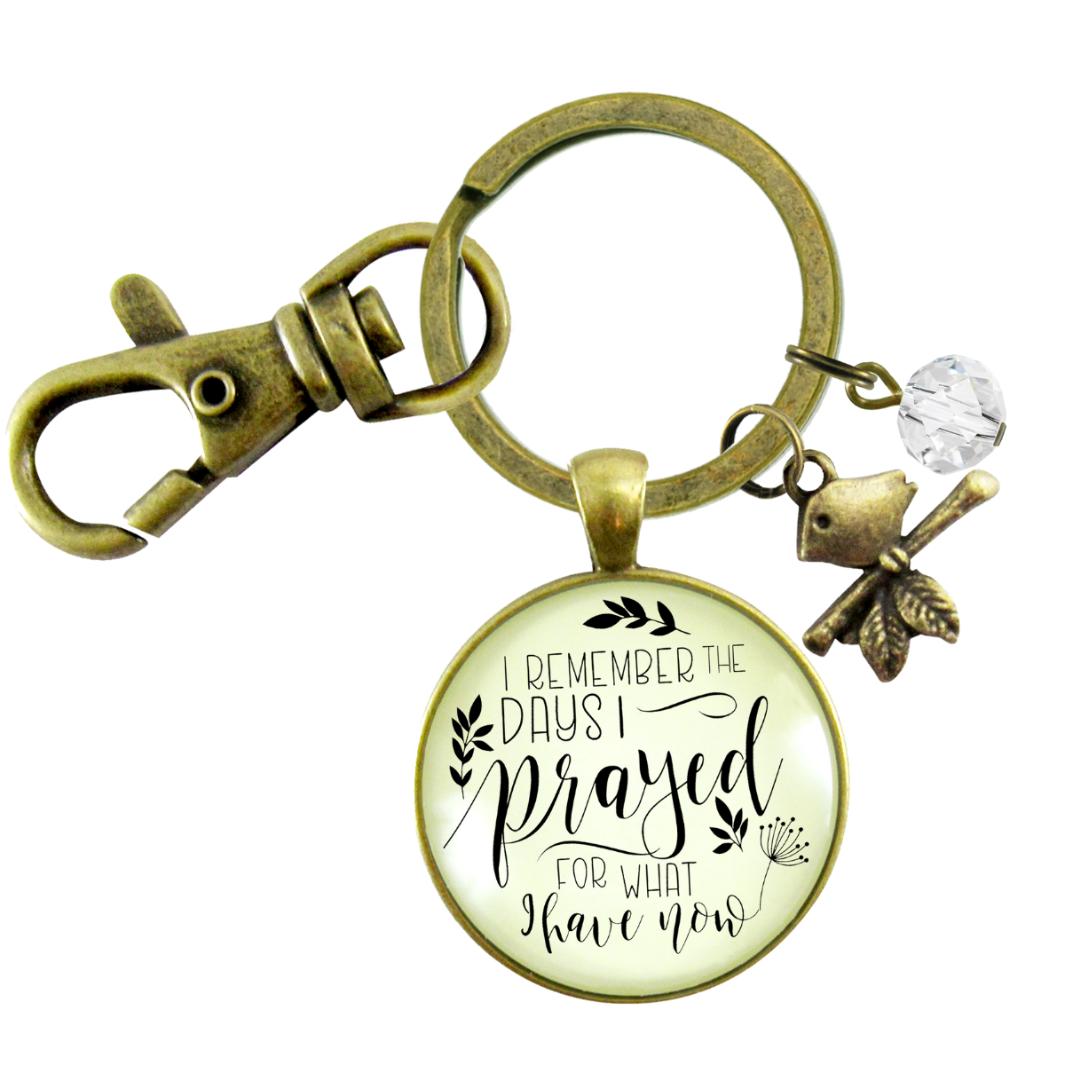 Grateful Keychain I Remember The Days I Prayed Blessed Thankful Jewelry Bird - Gutsy Goodness Handmade Jewelry;Grateful Keychain I Remember The Days I Prayed Blessed Thankful Jewelry Bird - Gutsy Goodness Handmade Jewelry Gifts