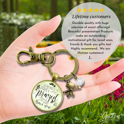 Grateful Keychain I Remember The Days I Prayed Blessed Thankful Jewelry Bird - Gutsy Goodness Handmade Jewelry;Grateful Keychain I Remember The Days I Prayed Blessed Thankful Jewelry Bird - Gutsy Goodness Handmade Jewelry Gifts