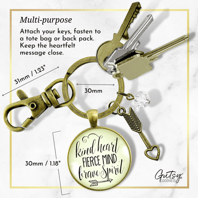 Always Stay Humble And Kind Keychain Country Quote Women Friendship Gift Jewelry - Gutsy Goodness