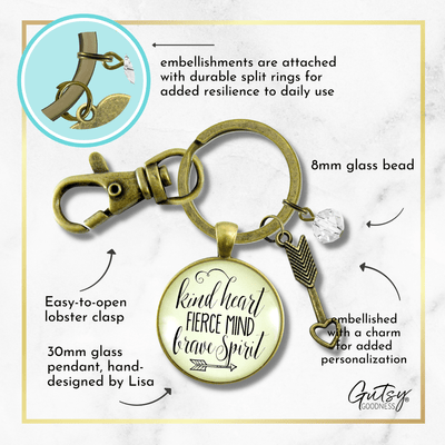 Always Stay Humble And Kind Keychain Country Quote Women Friendship Gift Jewelry - Gutsy Goodness