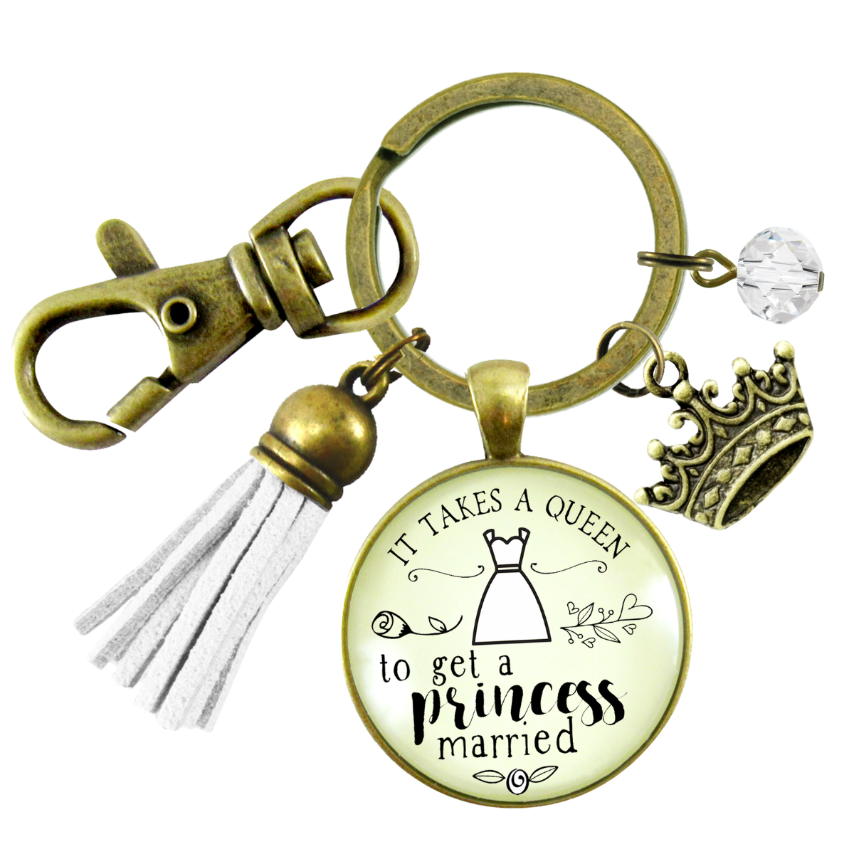 Wedding Planner Keychain Takes A Queen Bridesmaid Mother Of Bride Gift Jewelry Crown Tassel  Keychain - Women - Gutsy Goodness Handmade Jewelry
