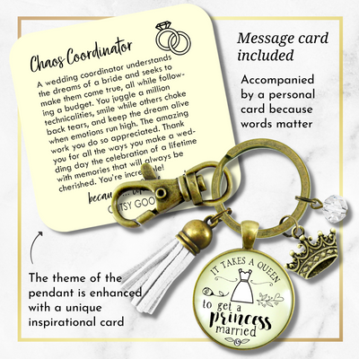 Wedding Planner Keychain Takes A Queen Bridesmaid Mother Of Bride Gift Jewelry Crown Tassel  Keychain - Women - Gutsy Goodness Handmade Jewelry