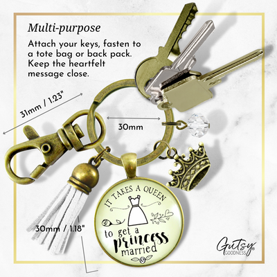 Wedding Planner Keychain Takes A Queen Bridesmaid Mother Of Bride Gift Jewelry Crown Tassel  Keychain - Women - Gutsy Goodness Handmade Jewelry
