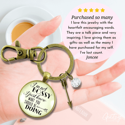 I'm Not Bossy I Just Know What You Should Be Doing Keychain Type A Personality Jewelry Gift - Gutsy Goodness