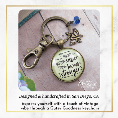 Strength Keychain It Hasn't Gotten Easier Jewelry Believe Pendant Butterfly Charm - Gutsy Goodness