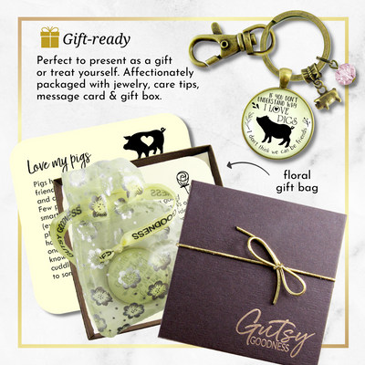 Pig Friendship Keychain Country Girl Pig Lovers Inspired Jewelry - Gutsy Goodness Handmade Jewelry;Pig Friendship Keychain Country Girl Pig Lovers Inspired Jewelry - Gutsy Goodness Handmade Jewelry Gifts