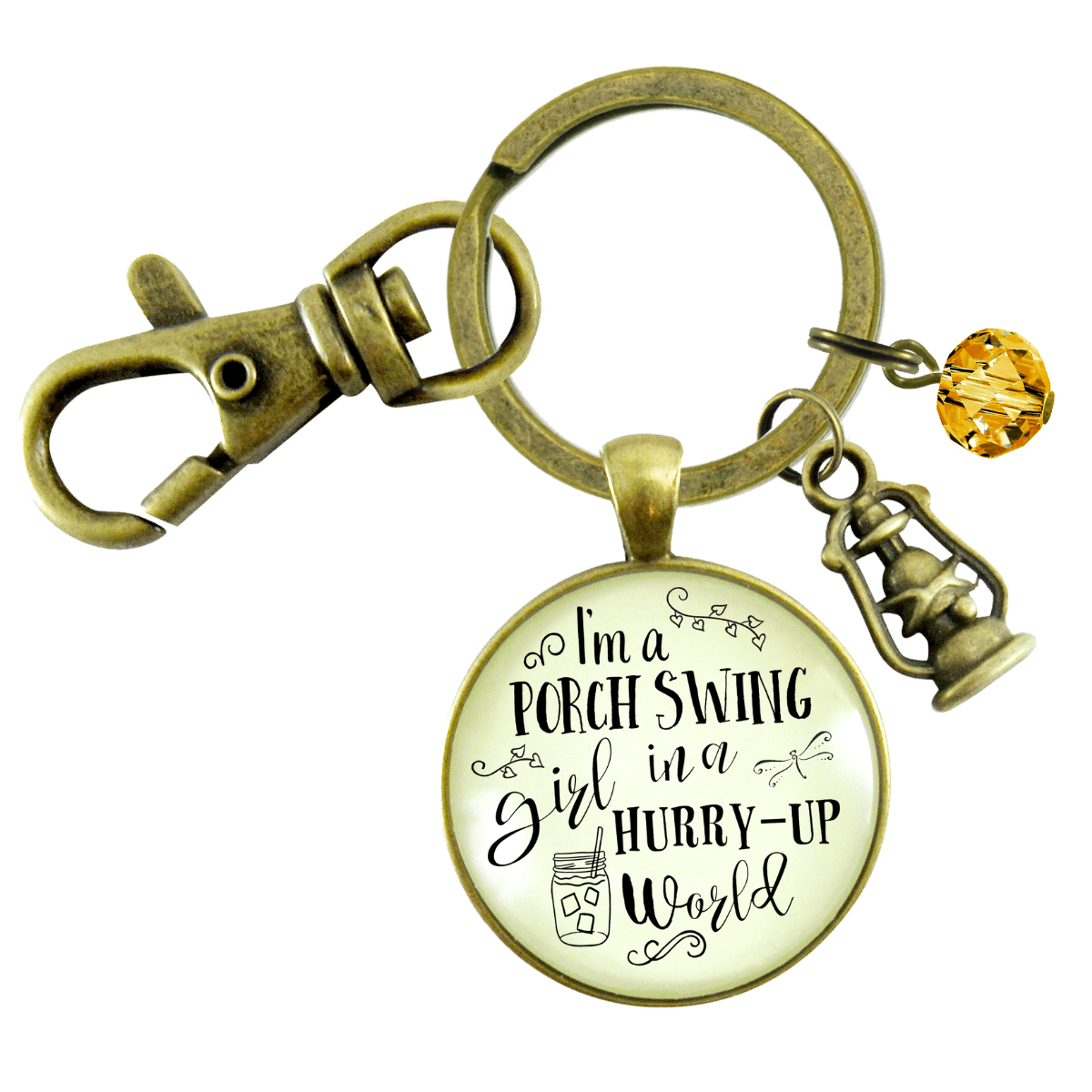 I'm a Porch Swing Country Keychain Southern Life Jewelry - Gutsy Goodness