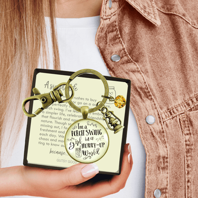 I'm a Porch Swing Country Keychain Southern Life Jewelry - Gutsy Goodness