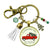 Red Truck Vintage Theme Christmas Keychain Holiday Tree Charm Jewelry O Christmas Tree Handmade Gift Tassel Key Ring