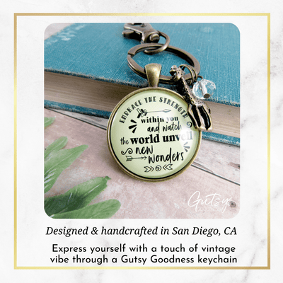 Giraffe Keychain Embrace The Strength Within You Adventure Inspirational Jewelry Bold Womens - Gutsy Goodness Handmade Jewelry;Giraffe Keychain Embrace The Strength Within You Adventure Inspirational Jewelry Bold Womens - Gutsy Goodness Handmade Jewelry Gifts