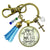 Handmade Gutsy Goodness Jewelry True Honest Just Pure Keychain Faith Theme Boho Fashion Bible Verse Jewelry Cross Charm, Message Card