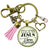 Handmade Gutsy Goodness Jewelry More Jesus Less Drama Faith Keychain Women's Purse Charm Boho Fashion Pink Tassel Charm & Card
