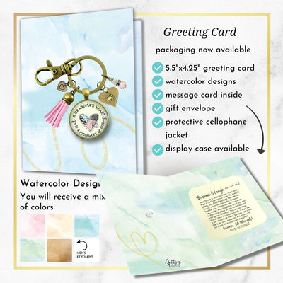 Handmade Gutsy Goodness Jewelry Grandmother Keychain Gift Grandma's Heart Is A Patchwork of Love Jewelry, Tassel & Meaningful Card