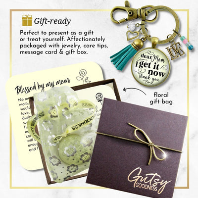 Handmade Gutsy Goodness Jewelry Dear Mom I Get It Now Keychain Gift From Adult Daughter Love You Boho Jewelry Tassel Charm & Card