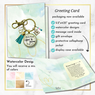Handmade Gutsy Goodness Jewelry Dear Mom I Get It Now Keychain Gift From Adult Daughter Loving Boho Jewelry Tassel Charm & Card