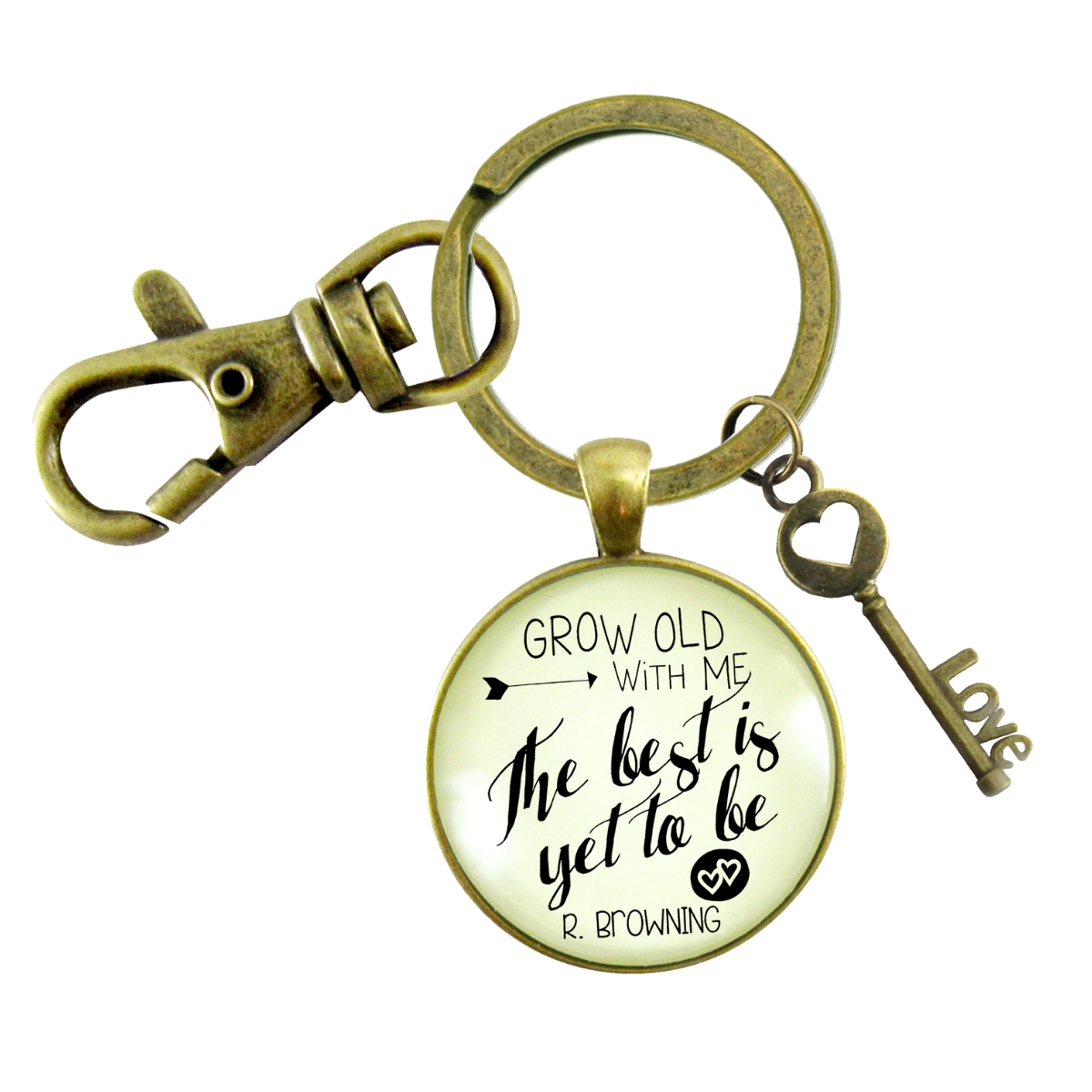 Couples Jewelry Grow Old With Me Keychain Best Yet To Be Men's Gift Style Key Chain - Gutsy Goodness Handmade Jewelry;Couples Jewelry Grow Old With Me Keychain Best Yet To Be Men's Gift Style Key Chain - Gutsy Goodness Handmade Jewelry Gifts