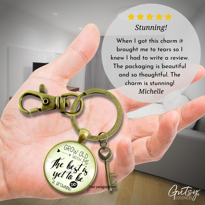 Couples Jewelry Grow Old With Me Keychain Best Yet To Be Men's Gift Style Key Chain - Gutsy Goodness Handmade Jewelry;Couples Jewelry Grow Old With Me Keychain Best Yet To Be Men's Gift Style Key Chain - Gutsy Goodness Handmade Jewelry Gifts