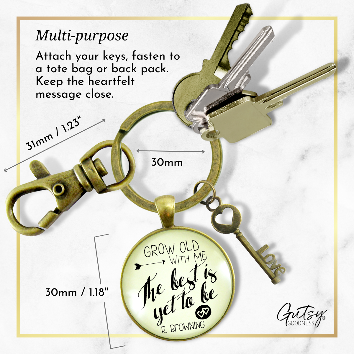 Couples Jewelry Grow Old With Me Keychain Best Yet To Be Men's Gift Style Key Chain - Gutsy Goodness Handmade Jewelry;Couples Jewelry Grow Old With Me Keychain Best Yet To Be Men's Gift Style Key Chain - Gutsy Goodness Handmade Jewelry Gifts