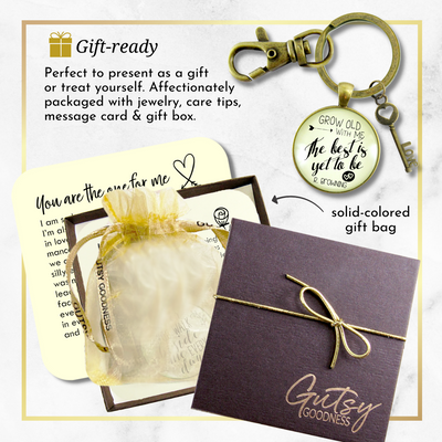 Couples Jewelry Grow Old With Me Keychain Best Yet To Be Men's Gift Style Key Chain - Gutsy Goodness Handmade Jewelry;Couples Jewelry Grow Old With Me Keychain Best Yet To Be Men's Gift Style Key Chain - Gutsy Goodness Handmade Jewelry Gifts